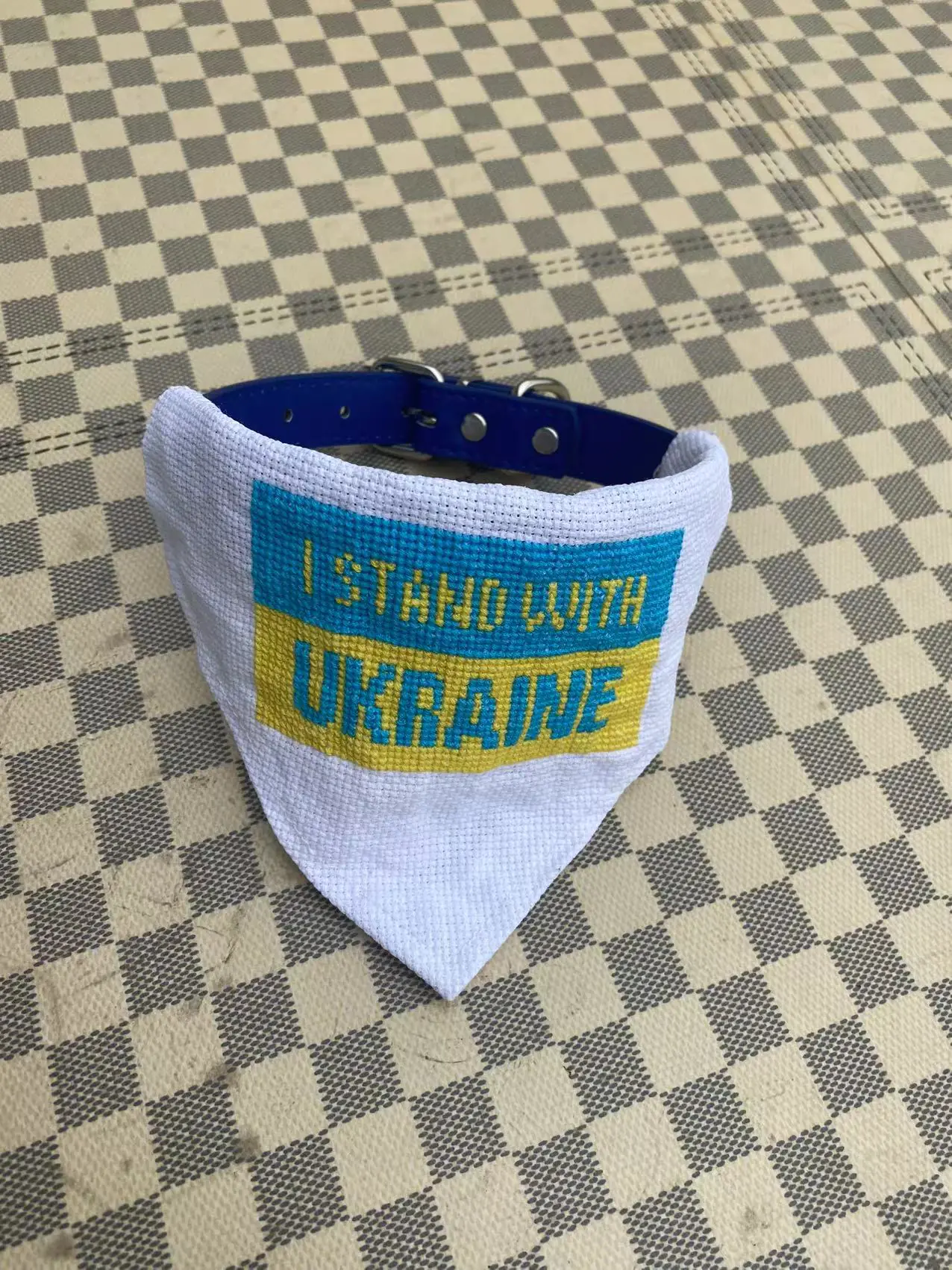 stand with Ukraine pet bib cross stitch kits