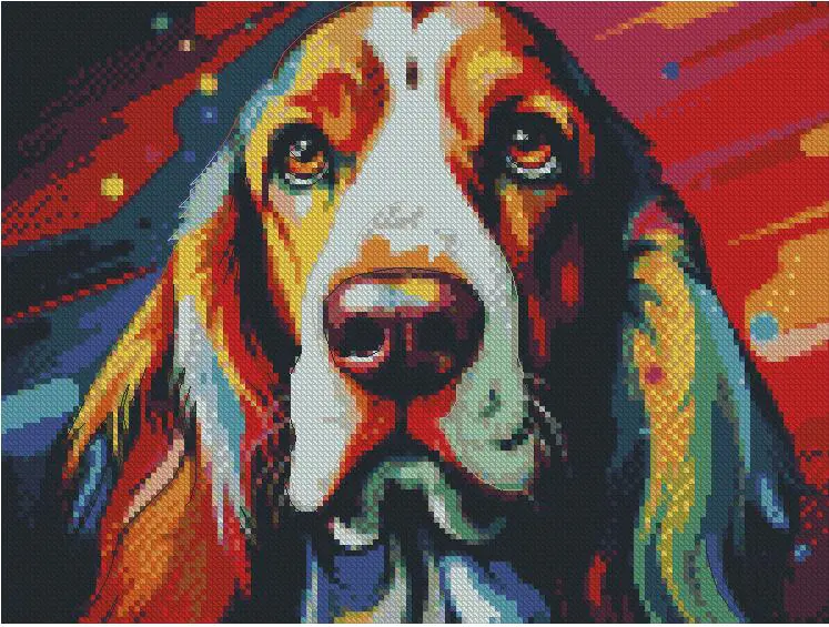 my dear dog Small Easy Counted Cotton Cross Stitch kit, 14ct,100x100stitch,17x17cm Fast Cross Stitch for Beginner