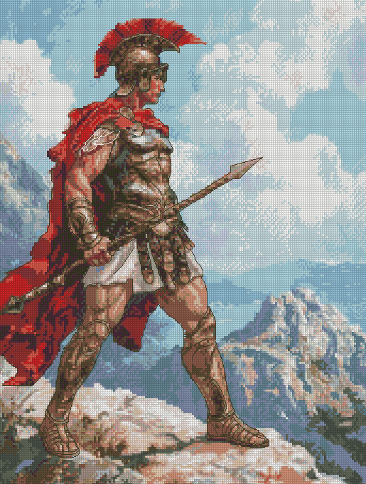 Ares greek godness counted cross stitch kits,cotton advanced DIY time consumer hobby