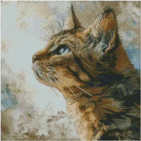 cat cross stitch kits, high quality cotton counted cross stitch budget cross stitch kits