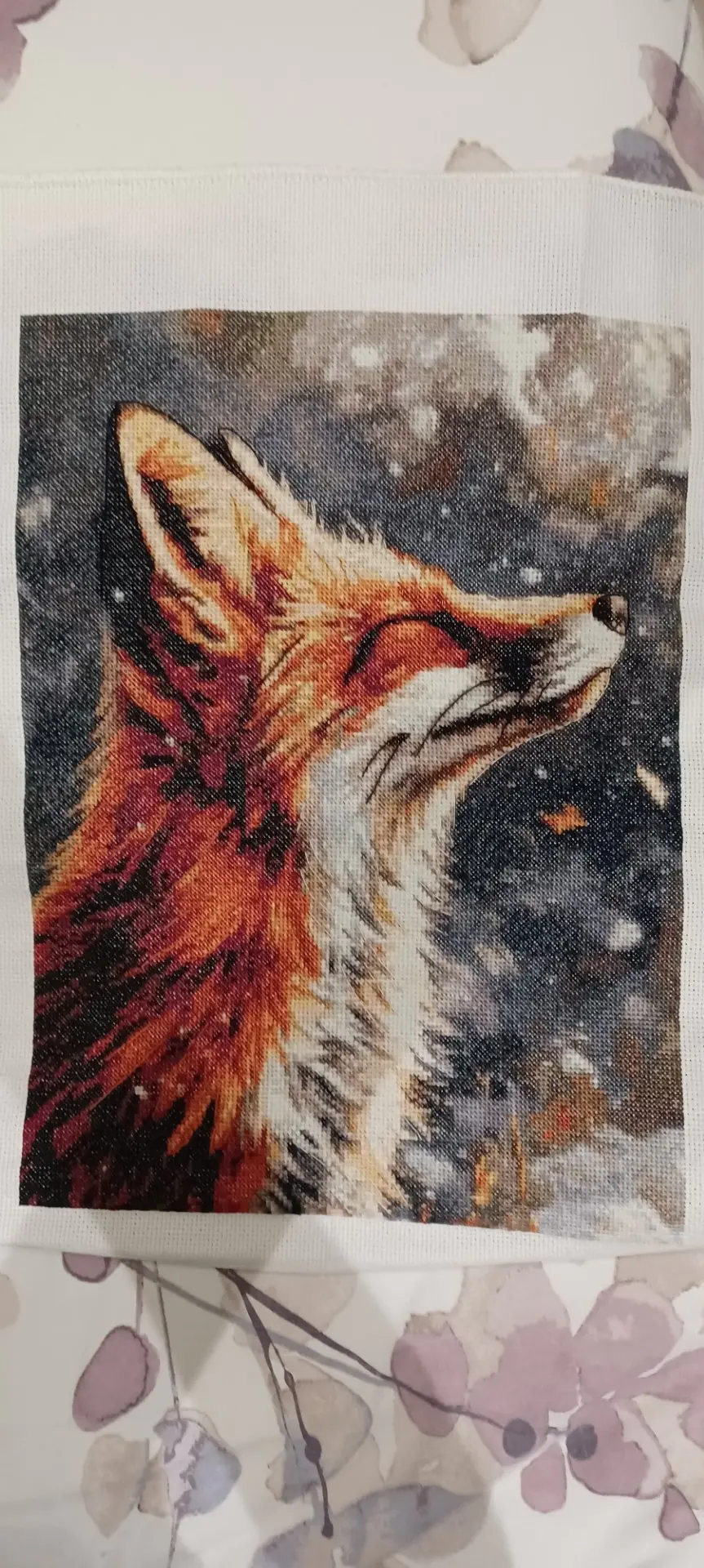 fox sideview cross stitch ready work show 
