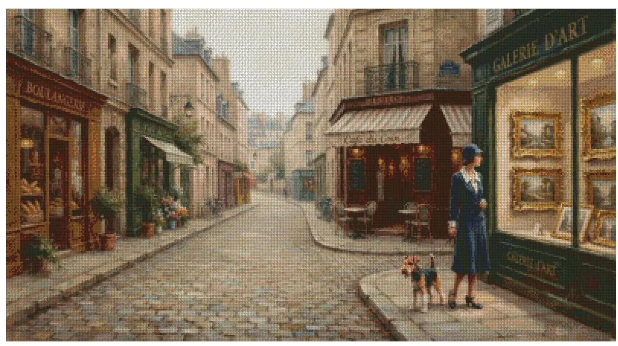 Galerie de Art European Scenery Super Big Cotton Counted Cross Stitch kit